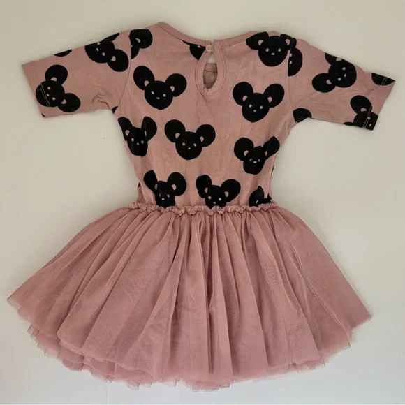 Huxbaby Pink Tutu Dress with Graphic Print Girls Size 2 - Picture 2 of 5